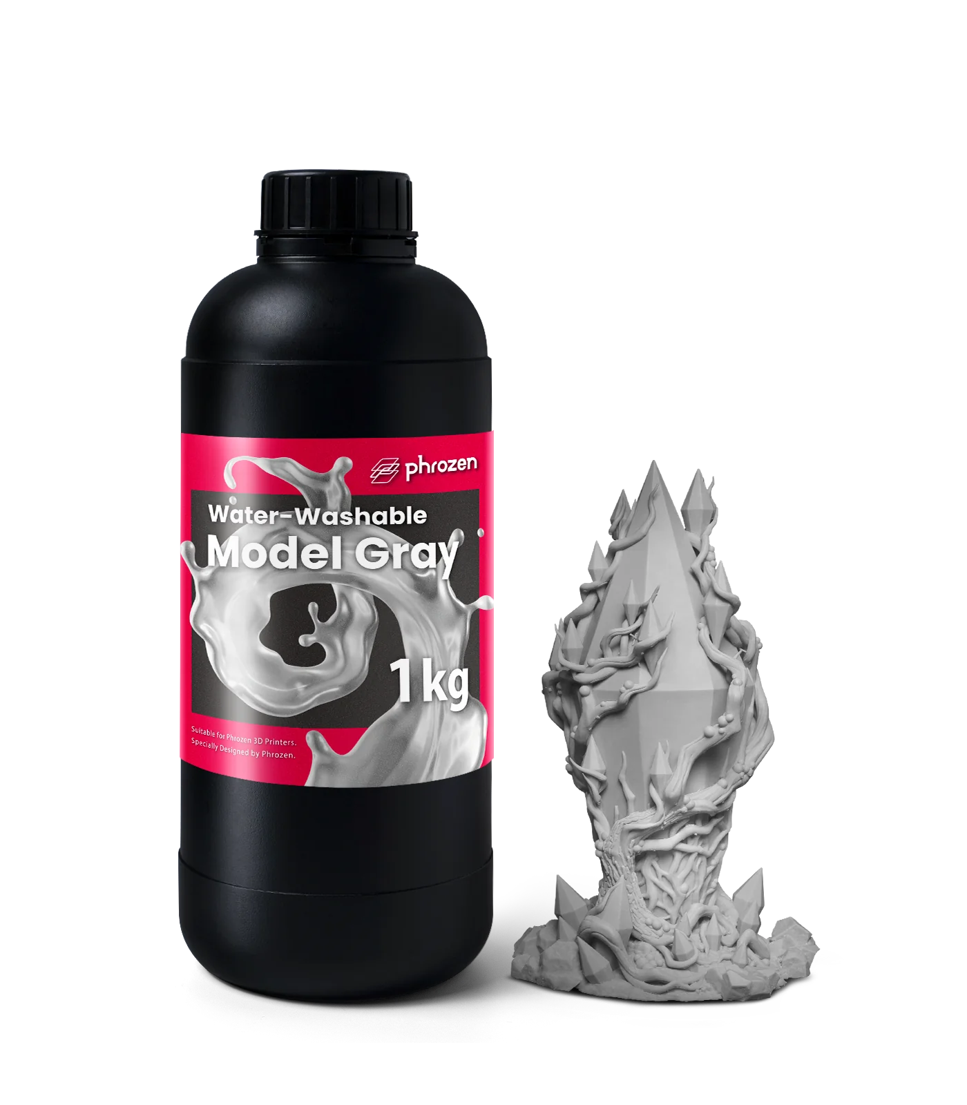 Phrozen Resin Water-Washable-Model Gray/Rapid Black (1kg)